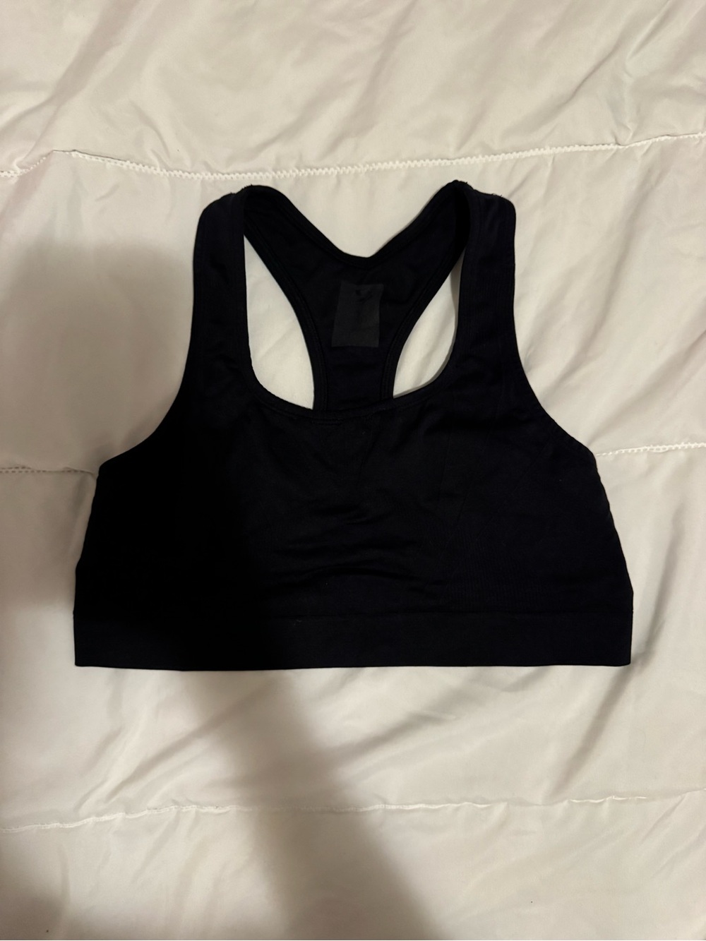 Basic Black Athletic Racerback Sports Bra / Activewear Crop Top 🖤✨